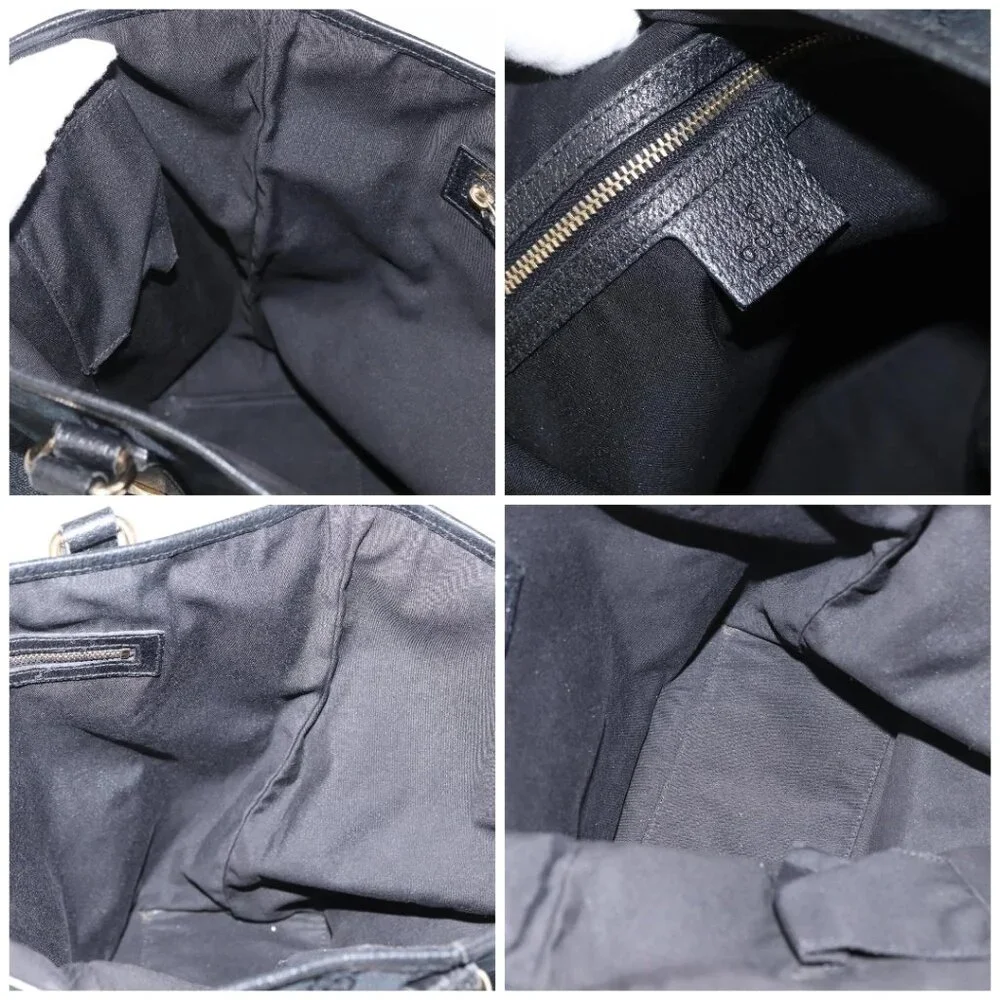 GUCCI GG Canvas Tote Bag Black Gold 153009 Auth 156794 - Picture 16 of 16